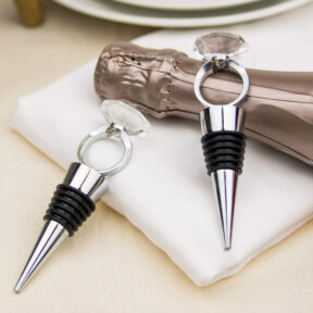with this ring diamond ring bottle stopper