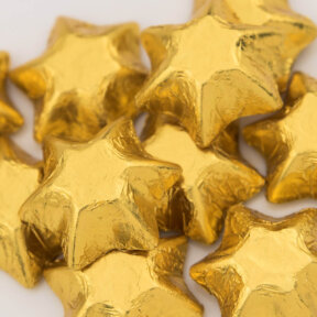 gold chocolate stars
