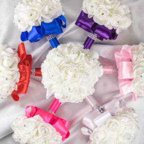 flower girl rose bouquets