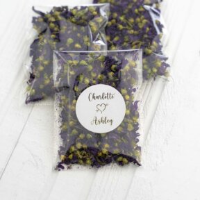 Purple Hibiscus Confetti Bags
