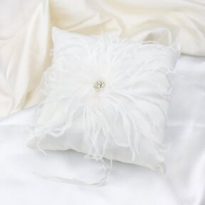 Fabulous Feathers Ring Pillow
