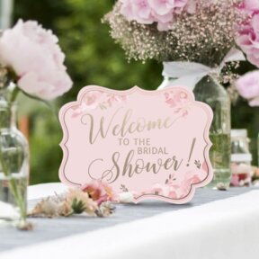 Pink and Gold Bridal Shower Signs