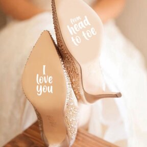 I Love You From Head To Toe Shoe Stickers