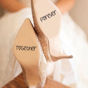 Together Forever Wedding Shoe Stickers