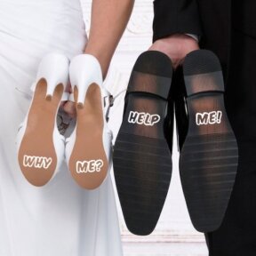 Why Me Wedding Shoe Stickers