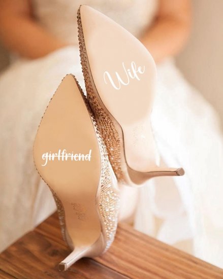 Girlfriend Wife Wedding Shoe Stickers