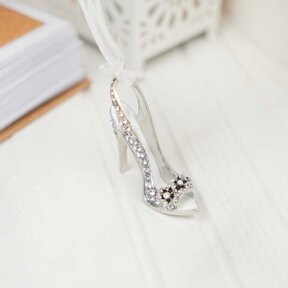 Silver Stiletto Bridal Charm