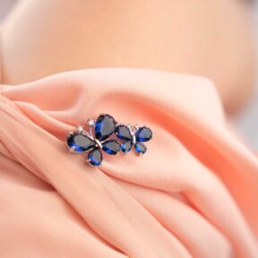 Something Blue Butterfly Brooch