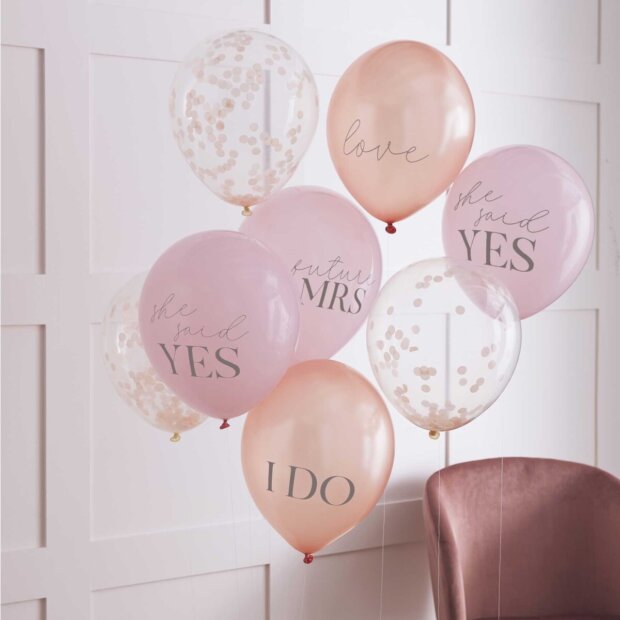 Mixed Bridal Shower Balloons