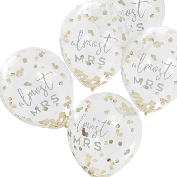 Gold Confetti Filled Balloons