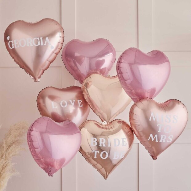 Personalised Heart Balloons Kit