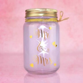 LED Mr & Mrs Firefly Jar