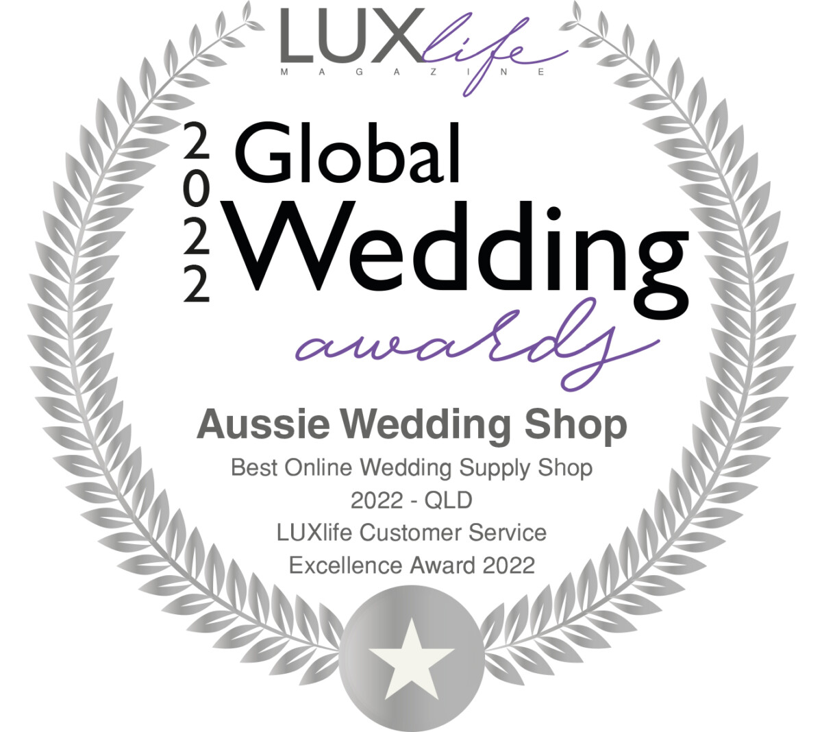 Apr22198 - Aussie Wedding Shop - 2022 Global Wedding Awards Winn