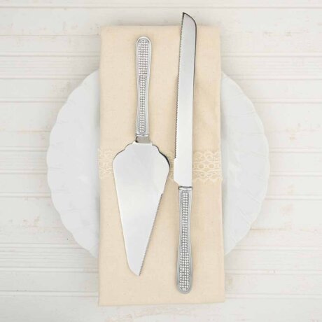 Grandeur Gems Cake Knife and Server