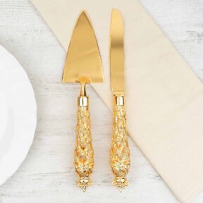 Majestic Gold Cake Knife and Server