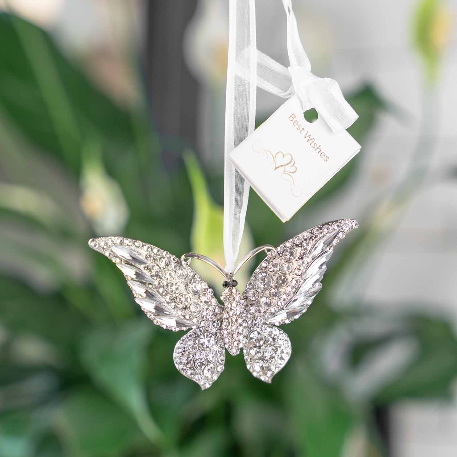 Diamante Butterfly Bridal Charm