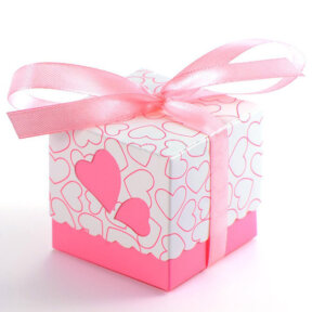 pink sweet promise bomboniere box