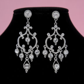 Silver Bridal Earrings